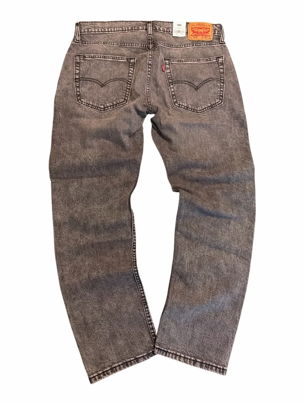 Levi’s 502 taper new with tags men’s straight leg fit gray flex stretch denim 36